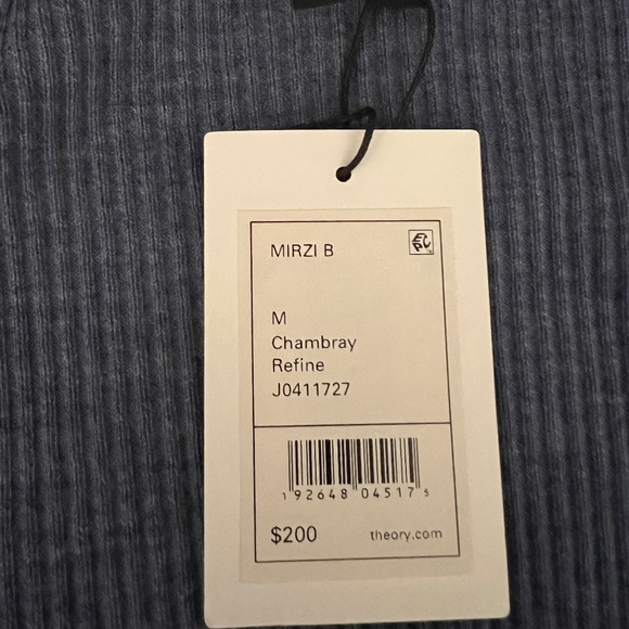 Theory Wool Crew Sweater, Medium, Chambray Blue -NWT - Picture 4 of 8